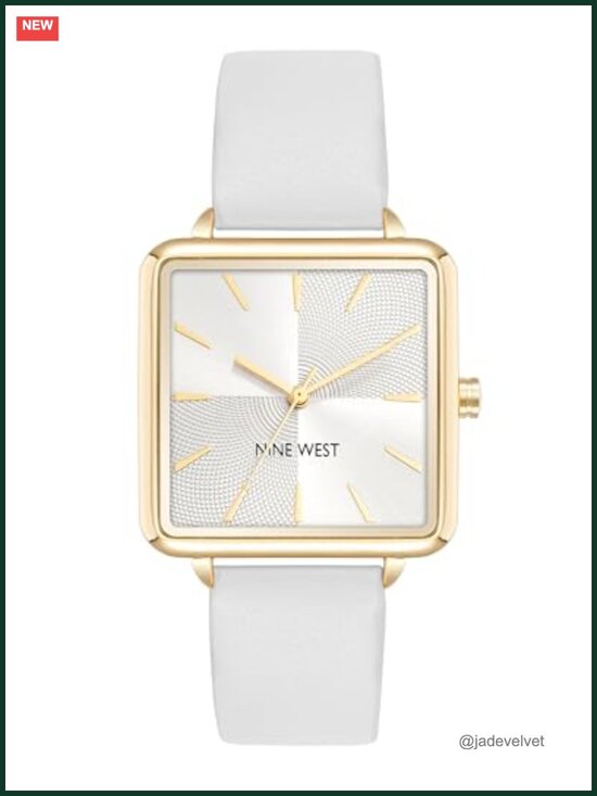 Women\'s Analog Quartz Dress Watch, Faux Leather Strap, Mineral Crystal
